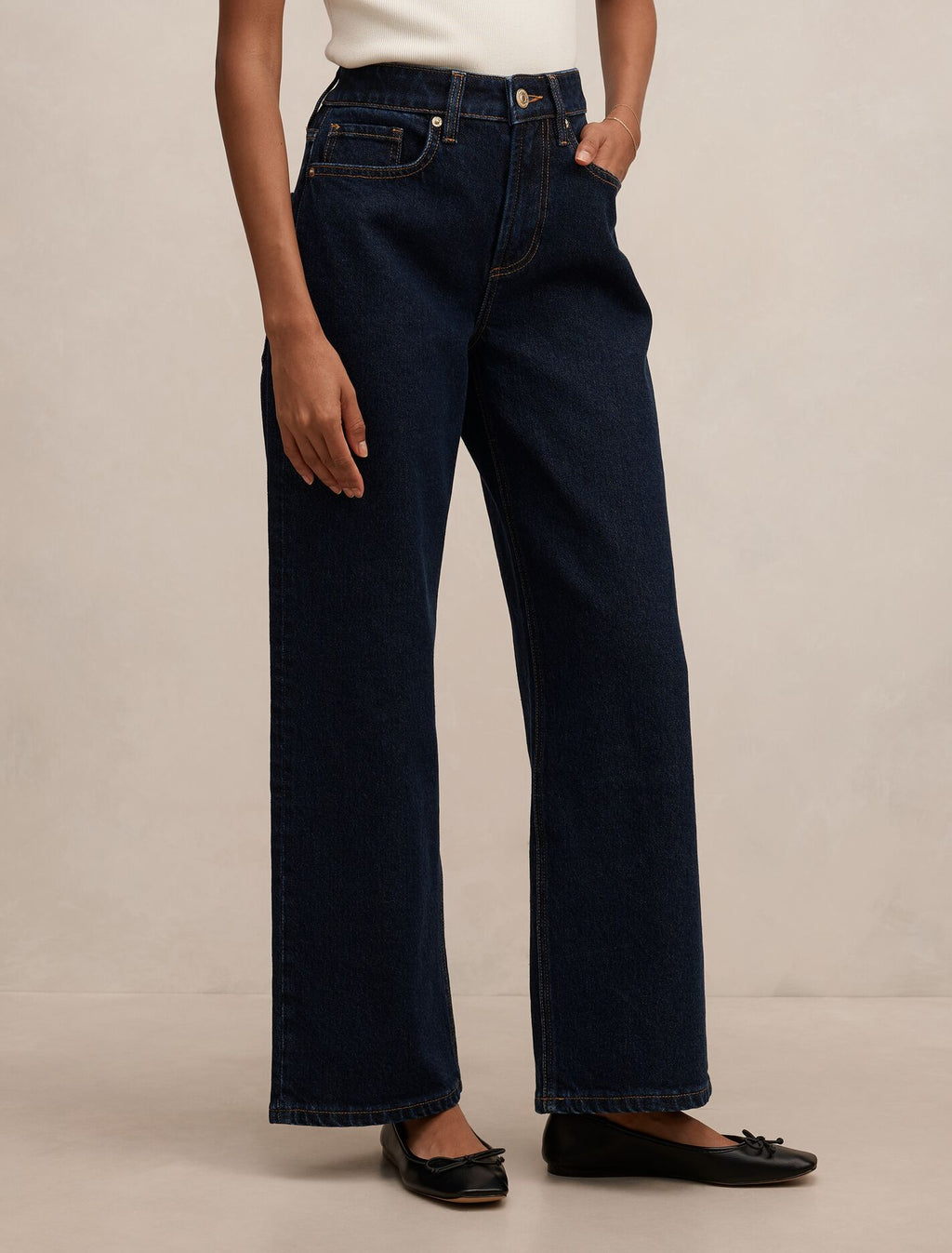 Nicki Petite Mid Rise Straight Jeans
