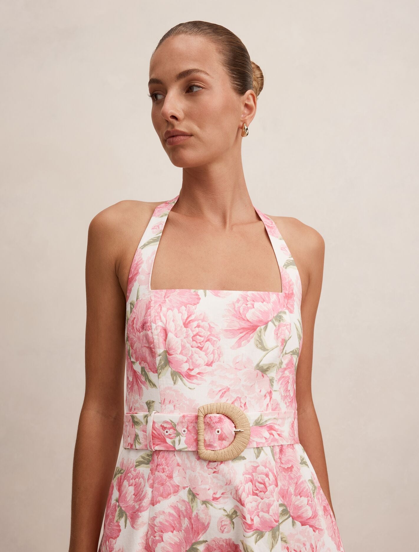 Pink Midi Dress - Blossom Halter - Size 0 to 12 - Womens Midi Dresses Ever New USA Pink Midi Dress - Blossom Halter - Size 0 to 12 - Womens Midi Dresses Ever New USA