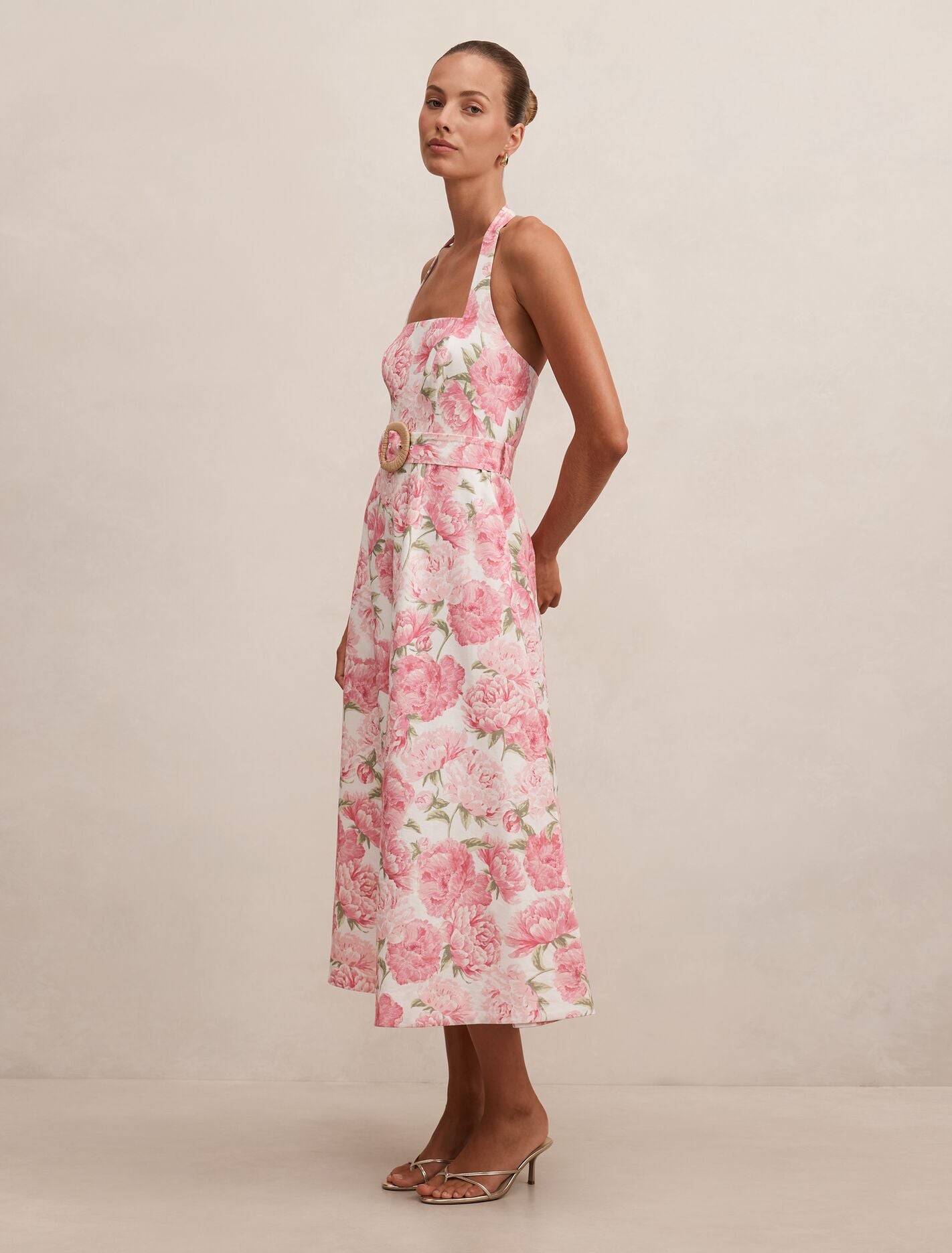 Pink Midi Dress - Blossom Halter - Size 0 to 12 - Womens Midi Dresses Ever New USA Pink Midi Dress - Blossom Halter - Size 0 to 12 - Womens Midi Dresses Ever New USA