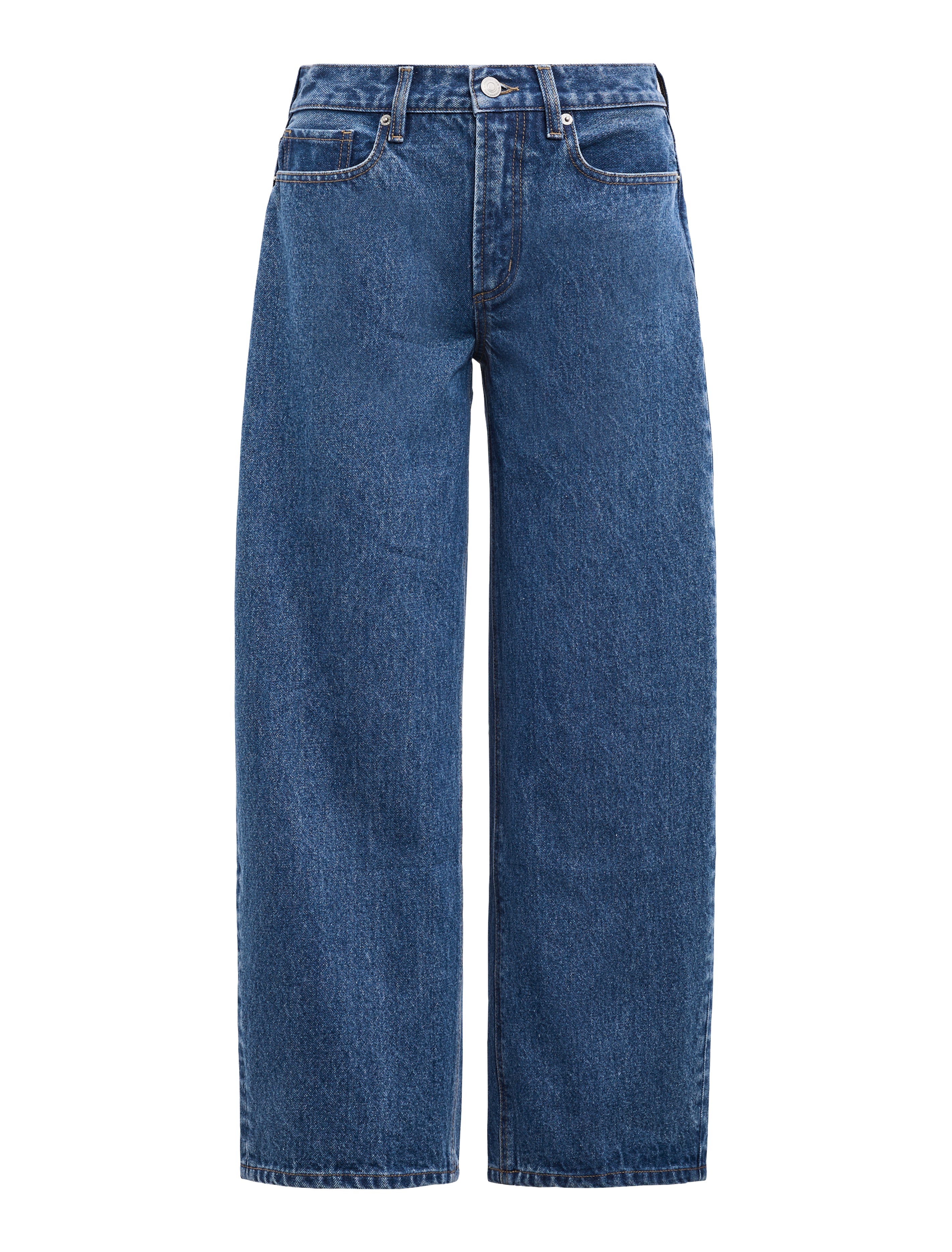 Emma Petite Mid Rise Barrel Jean