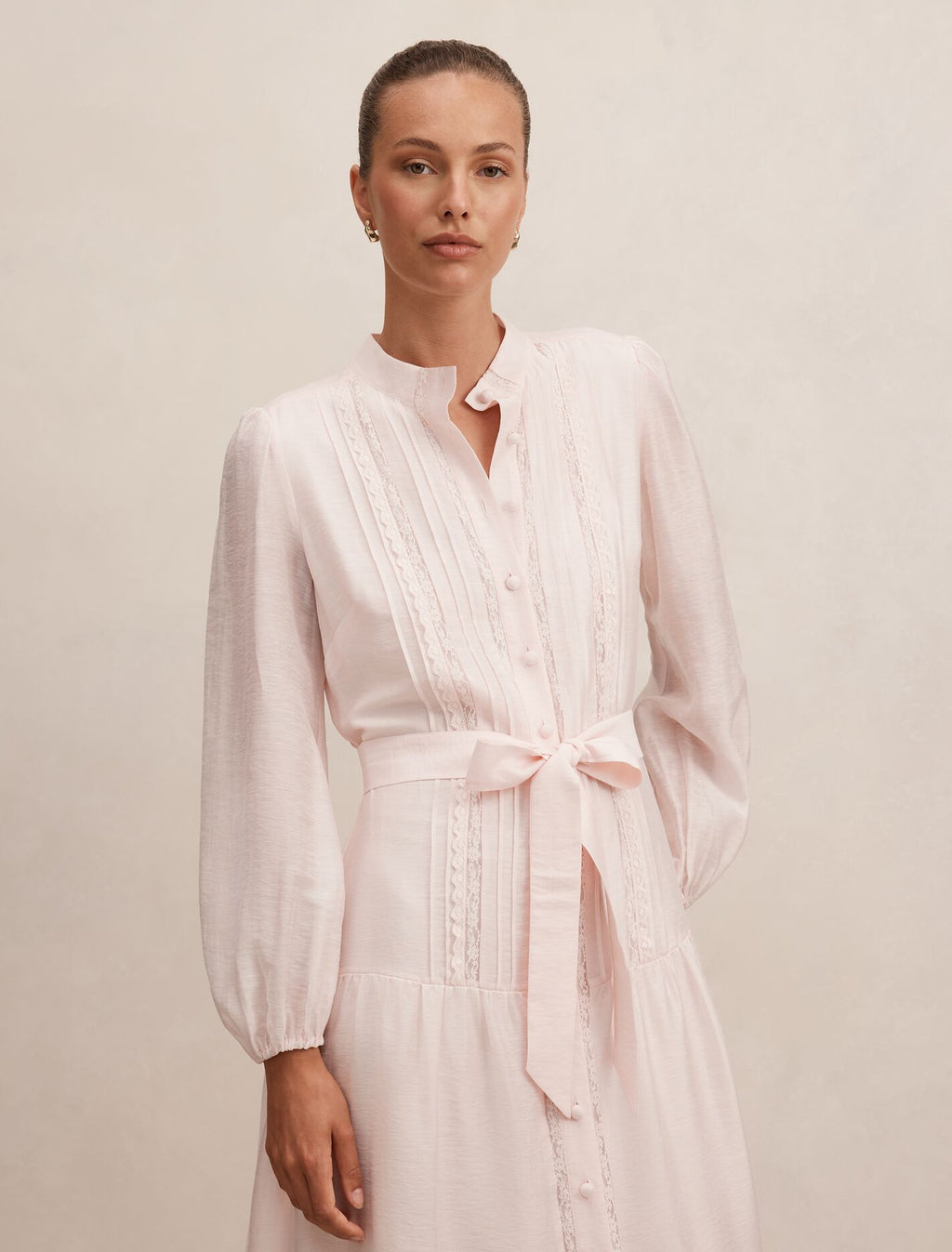 Pink Midi Dresses - Rachel Lace Trim - Size 0 to 12