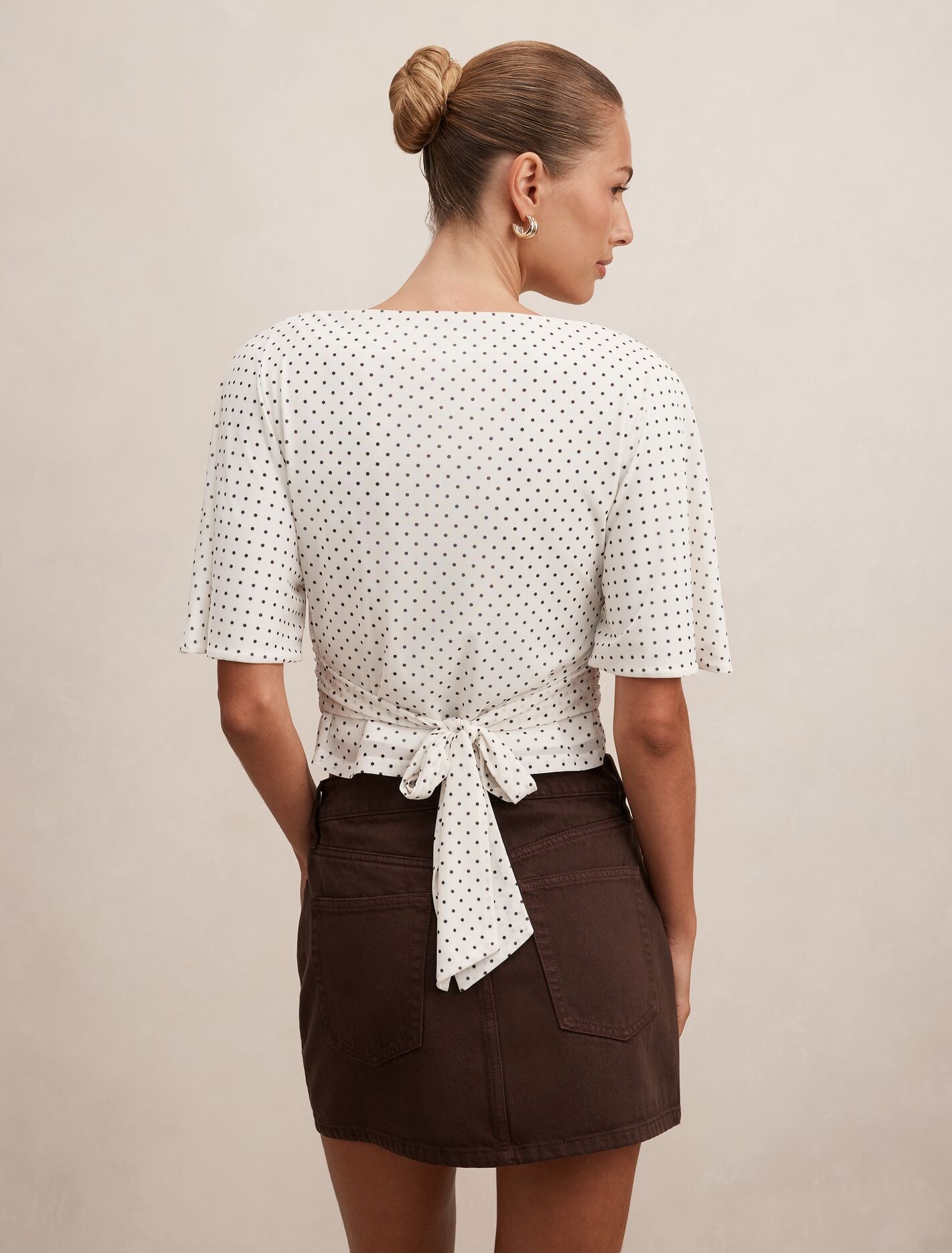 Paige Flutter Sleeve Tie Back Blouse