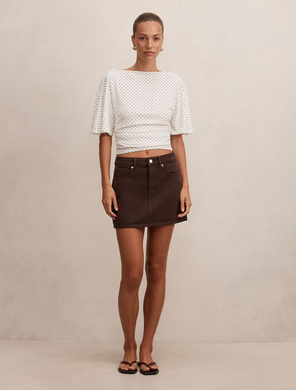 Paige Flutter Sleeve Tie Back Blouse