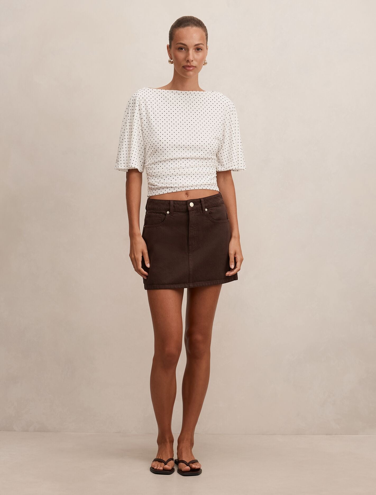 Paige Flutter Sleeve Tie Back Blouse