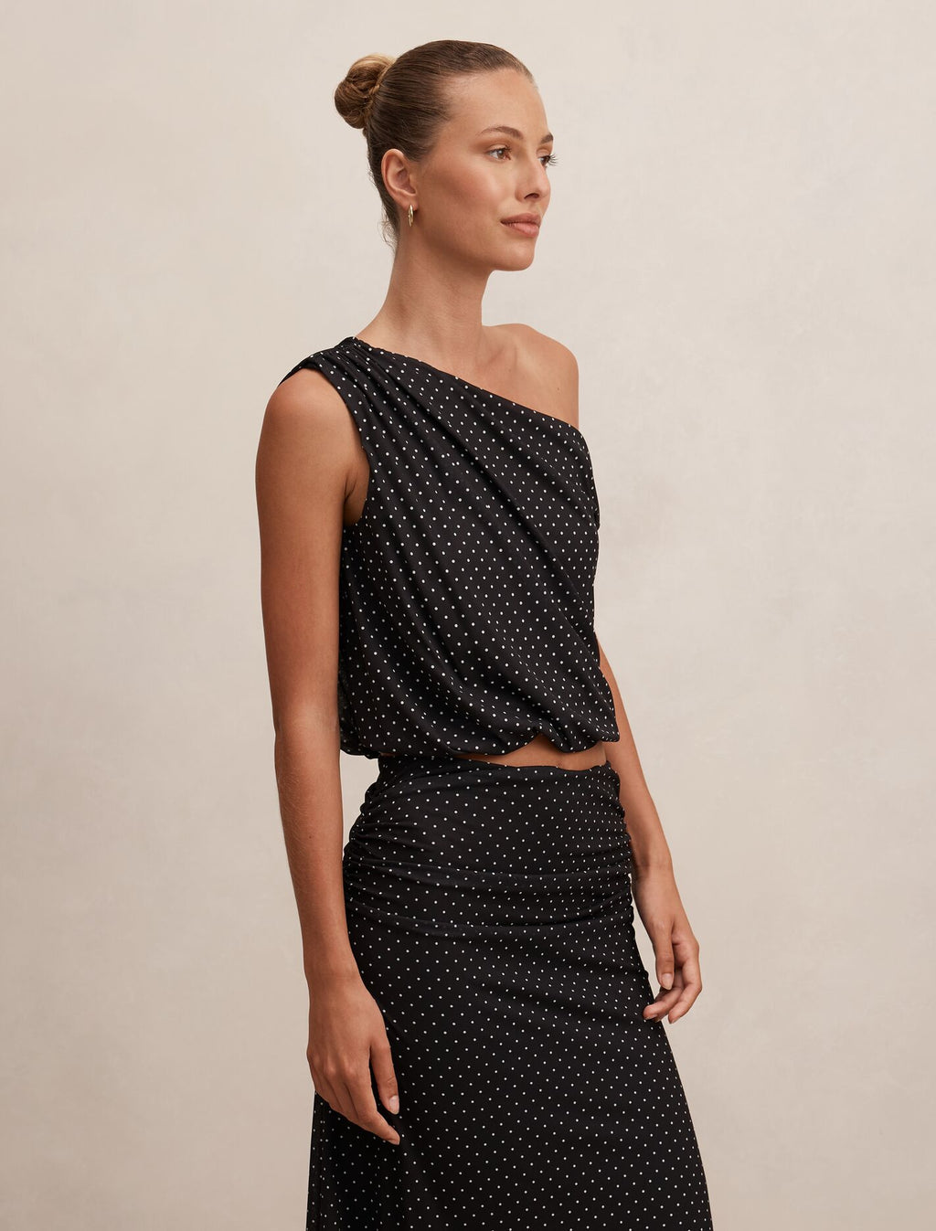 Mila Tipped Shoulder Drape Top