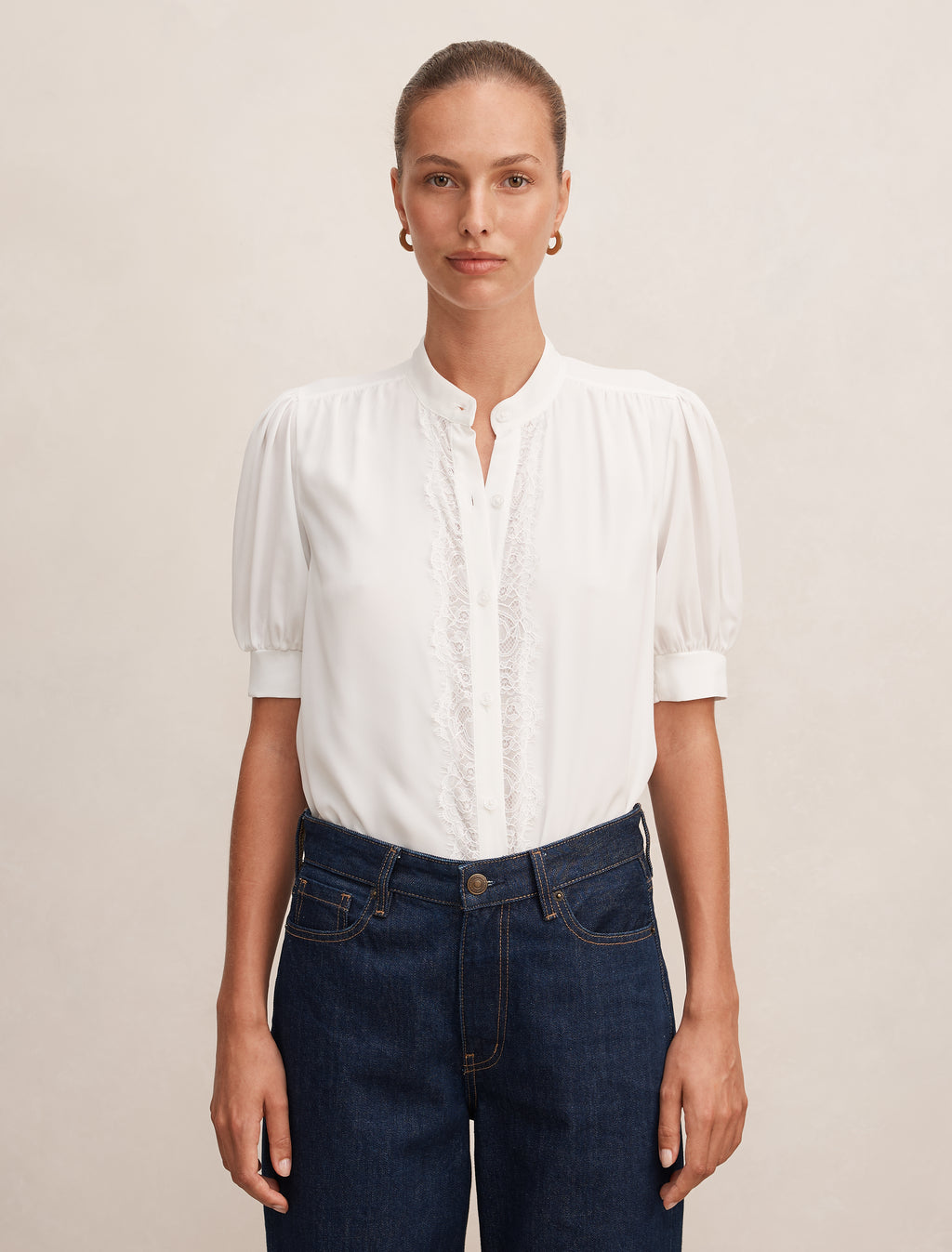 Tove Short Sleeve Lace Blouse