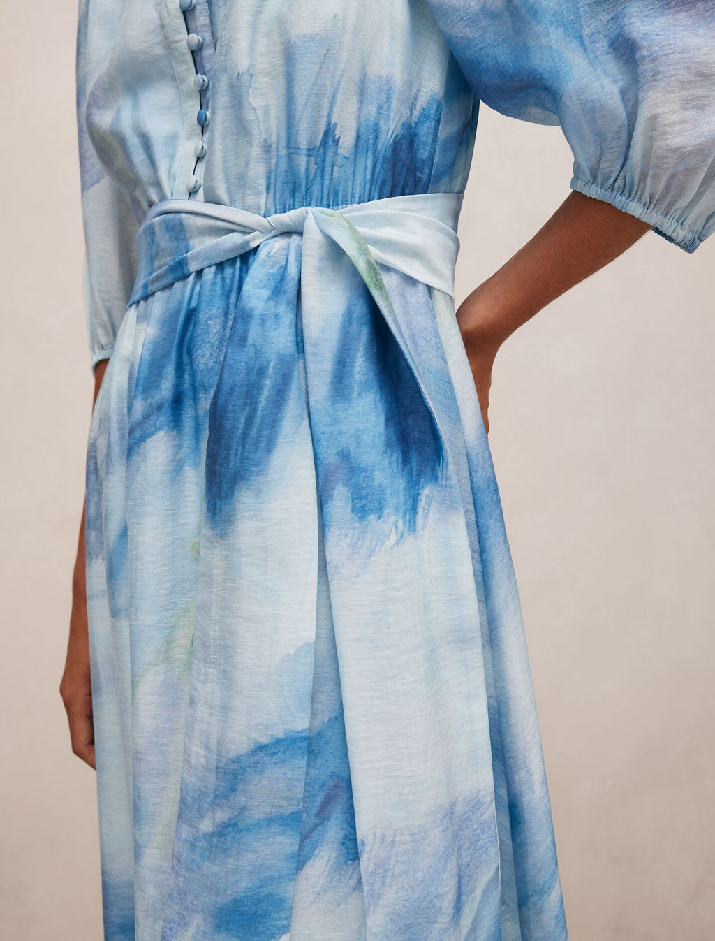 Lorena Button Front Midi