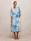Lorena Button Front Midi
