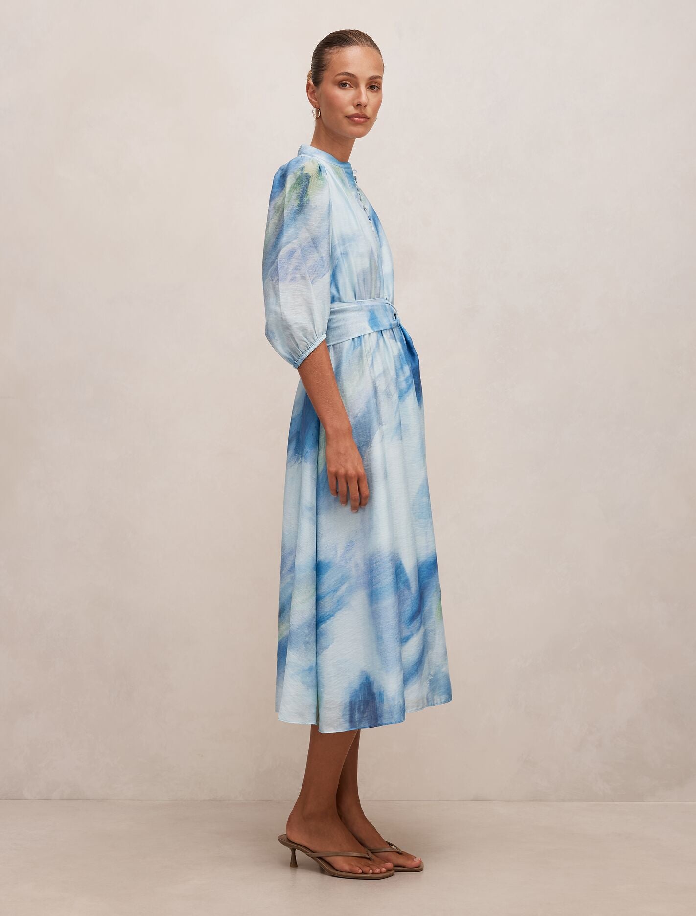 Lorena Button Front Midi