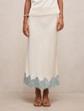 Adele Lace Trim Midi Skirt