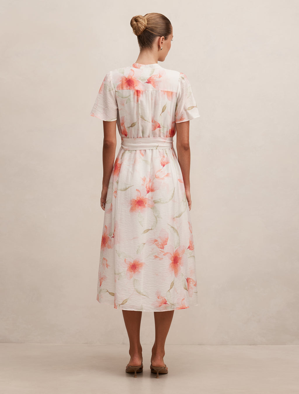 Dahlia Button Tie Midi Dress