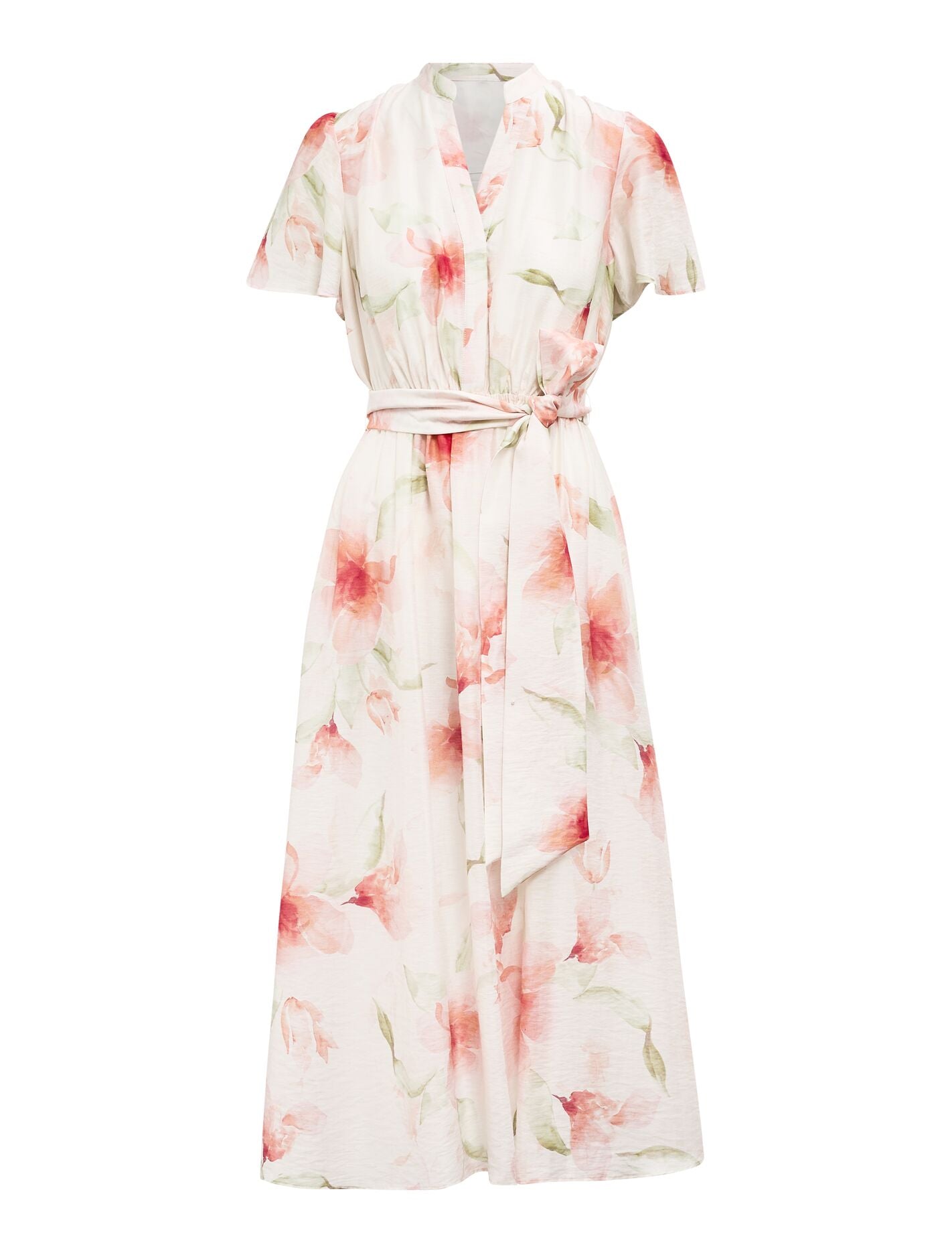 Dahlia Button Tie Midi Dress