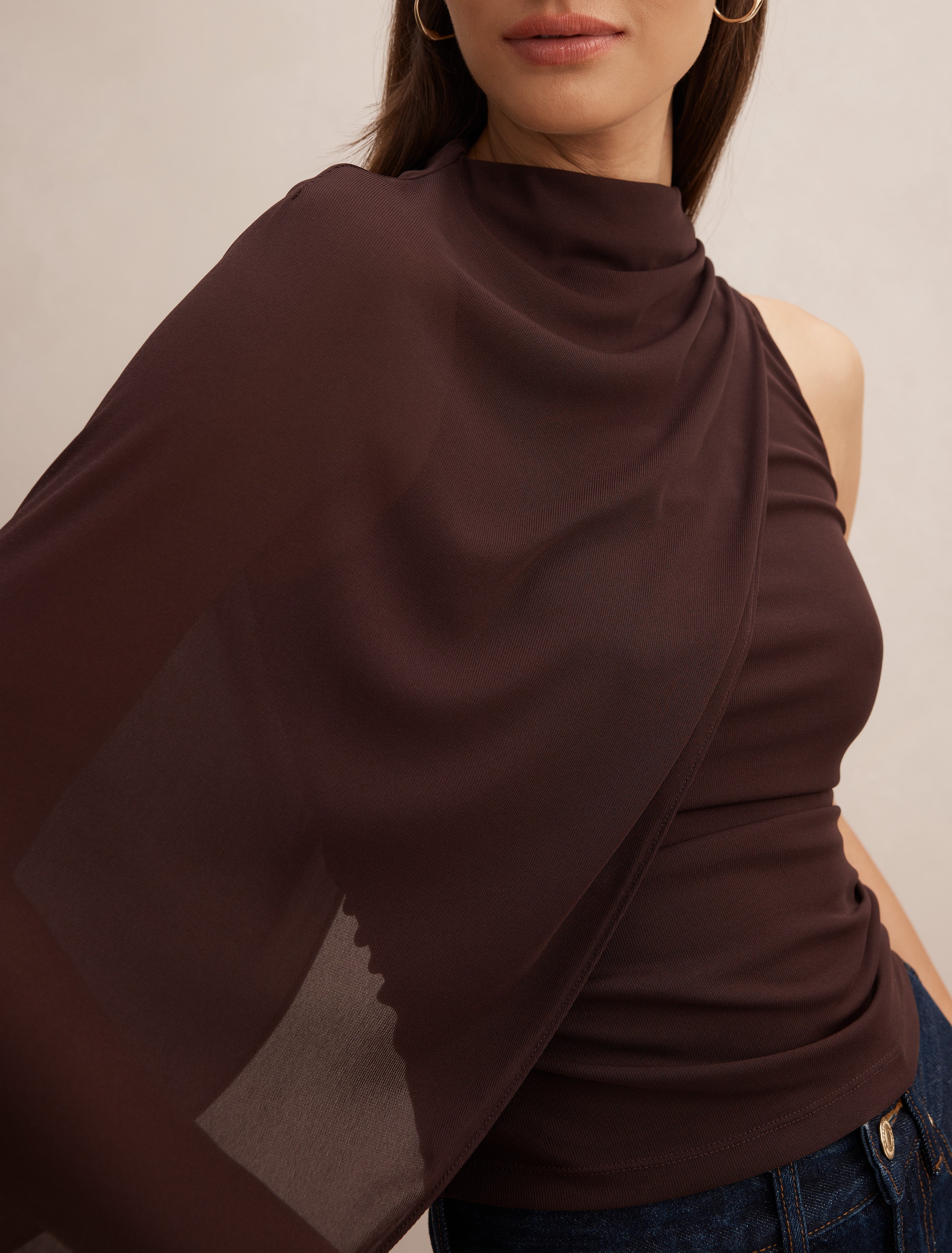 Rosalind Asymmetric Cape Top