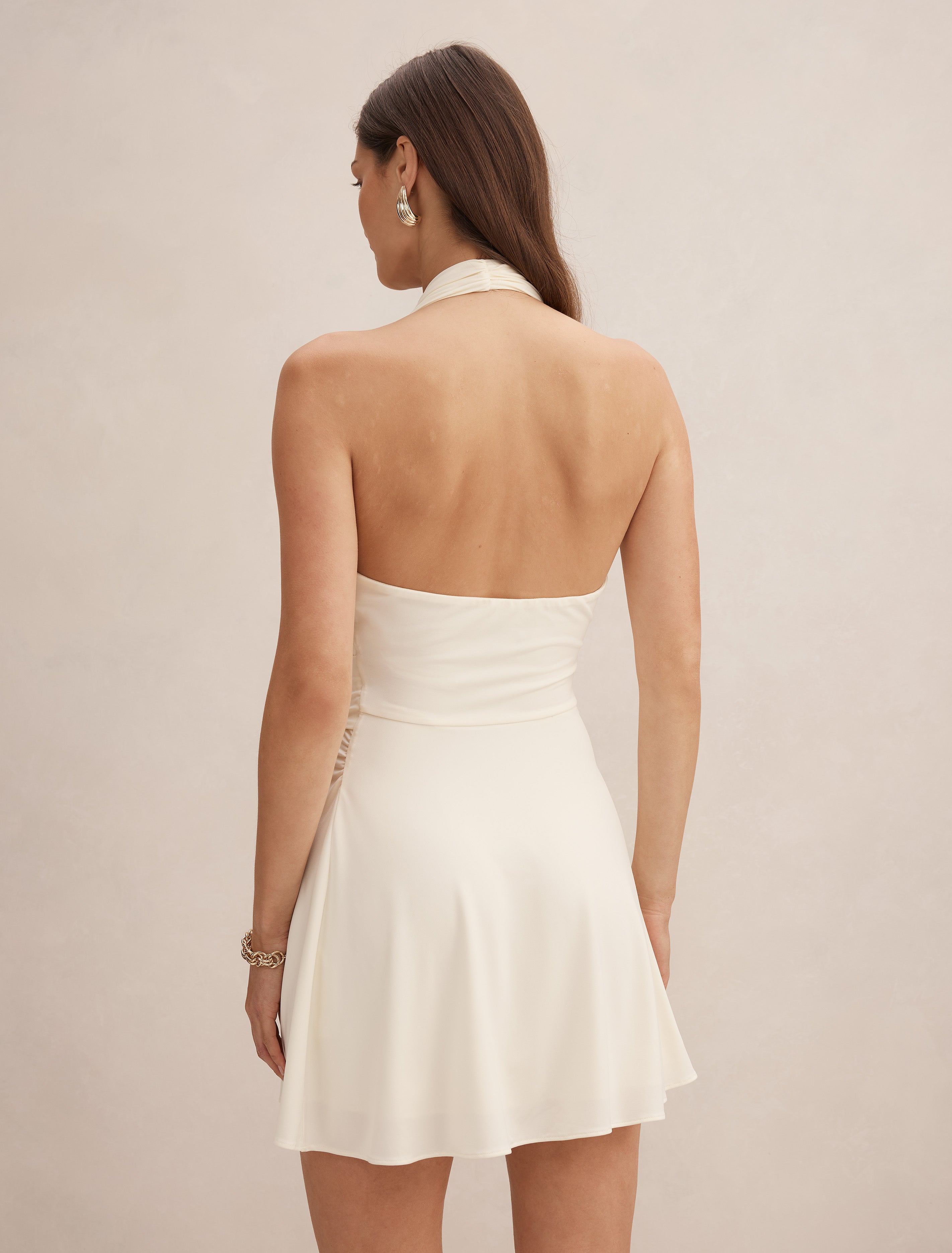 Aaliyah Wrap Halter Mini Dress