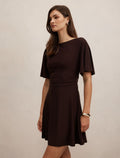 Cora Flutter Sleeve Tie Mini Dress