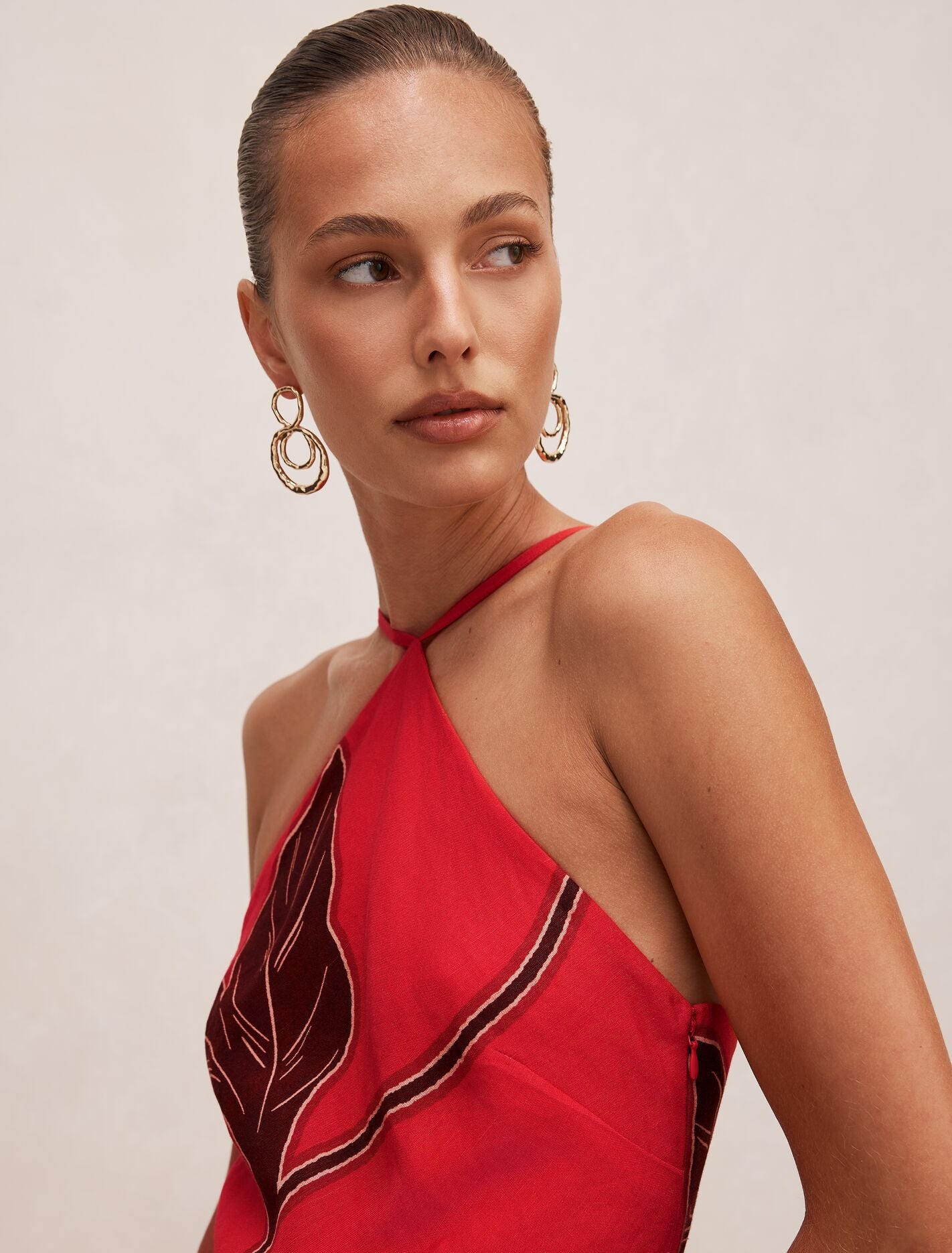 Nova Arrow Neck Maxi Dress
