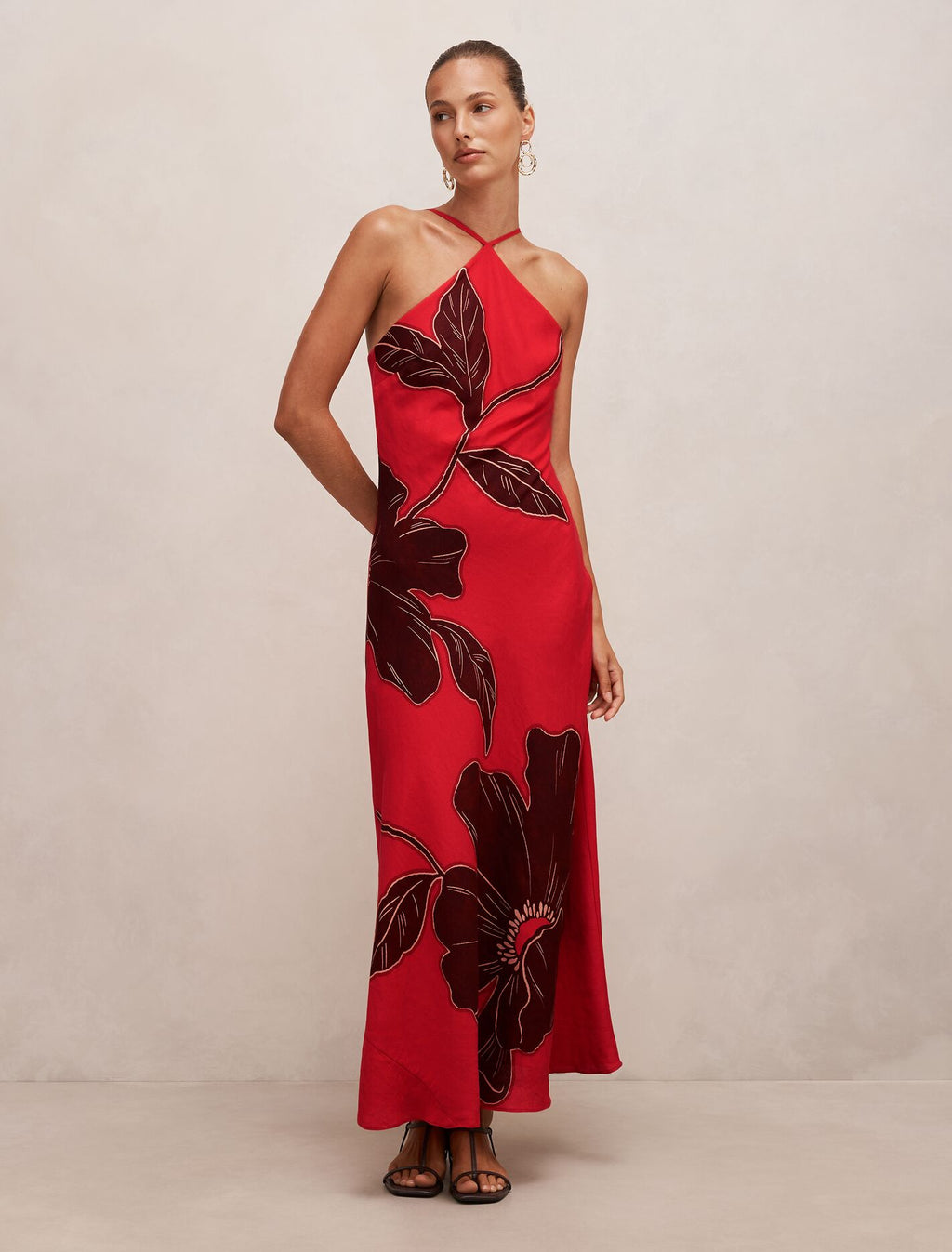 Nova Arrow Neck Maxi Dress