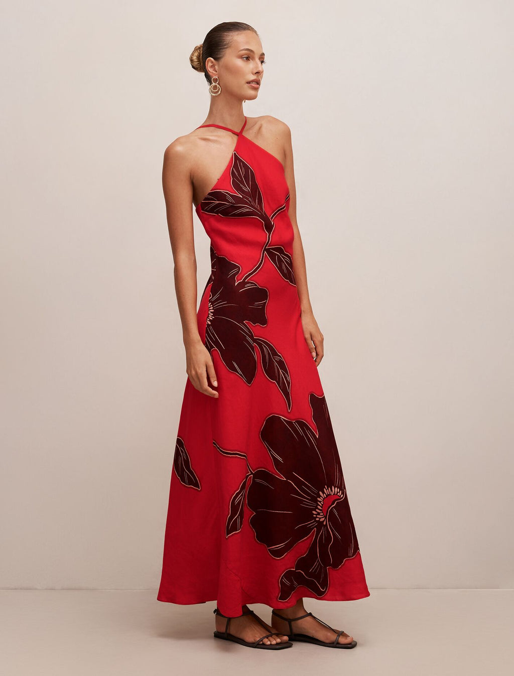 Nova Arrow Neck Maxi Dress