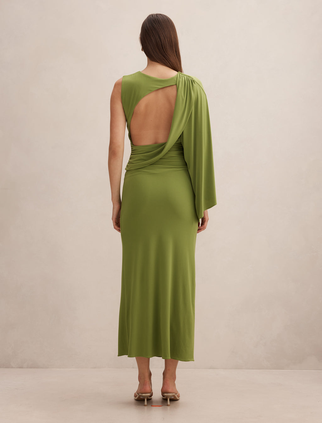 Fleur Cape Shoulder Maxi Dress