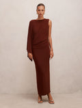 Fleur Cape Shoulder Maxi Dress