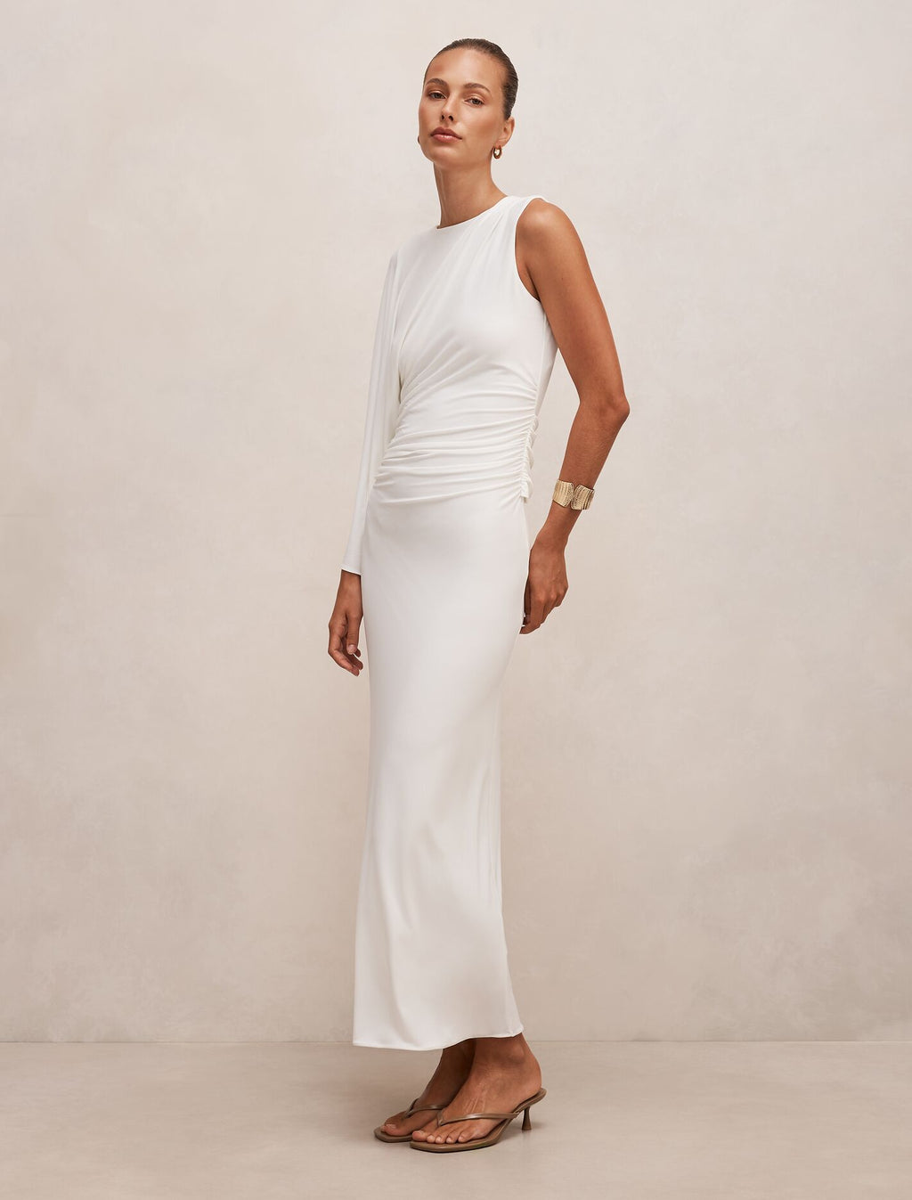 Fleur Cape Shoulder Maxi Dress