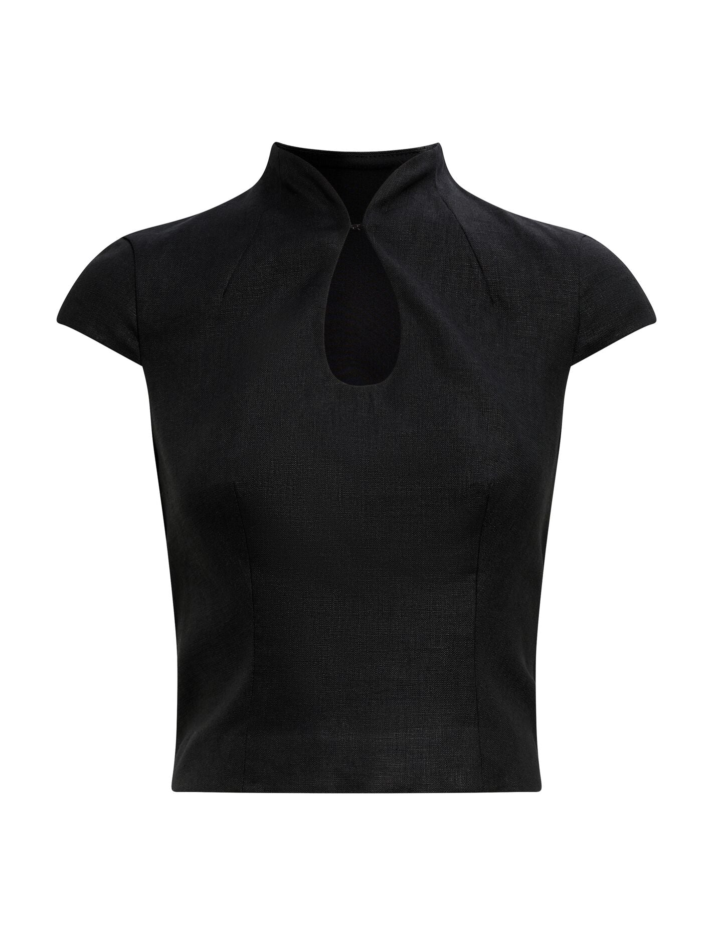 Ayla Keyhole Linen Top
