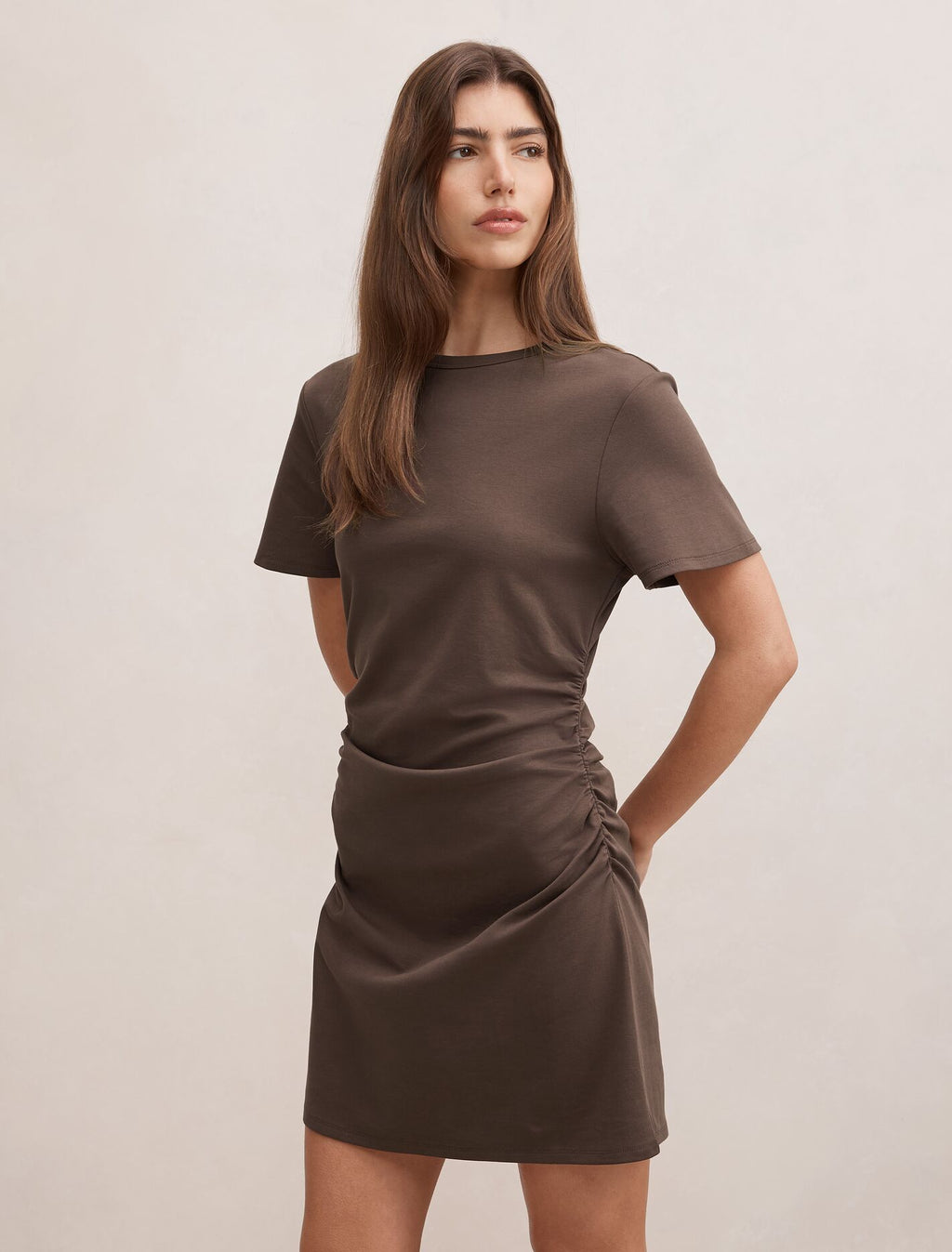 Eloise Cinched T-Shirt Mini Dress
