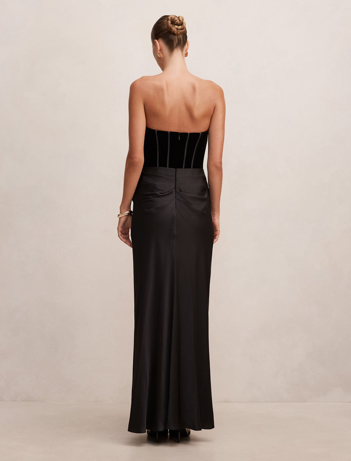 Isra Velvet Corset Maxi Dress