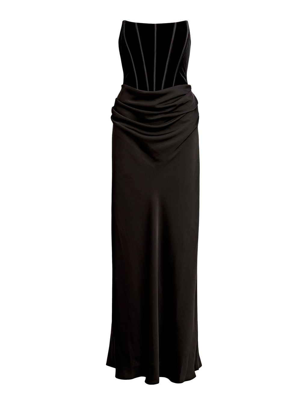 Isra Velvet Corset Maxi Dress