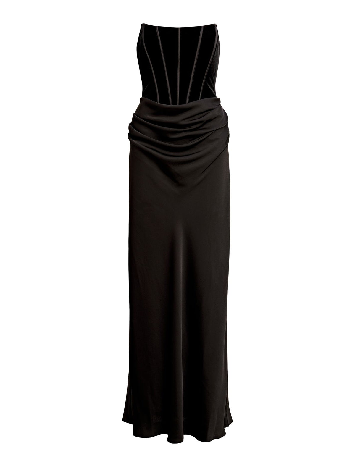 Isra Velvet Corset Maxi Dress