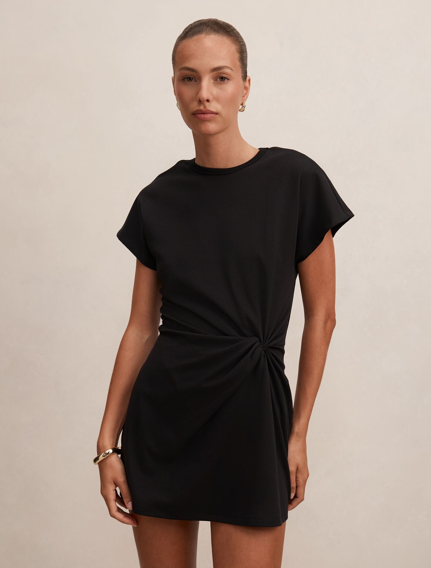 Rose T-Shirt Twist Mini Dress