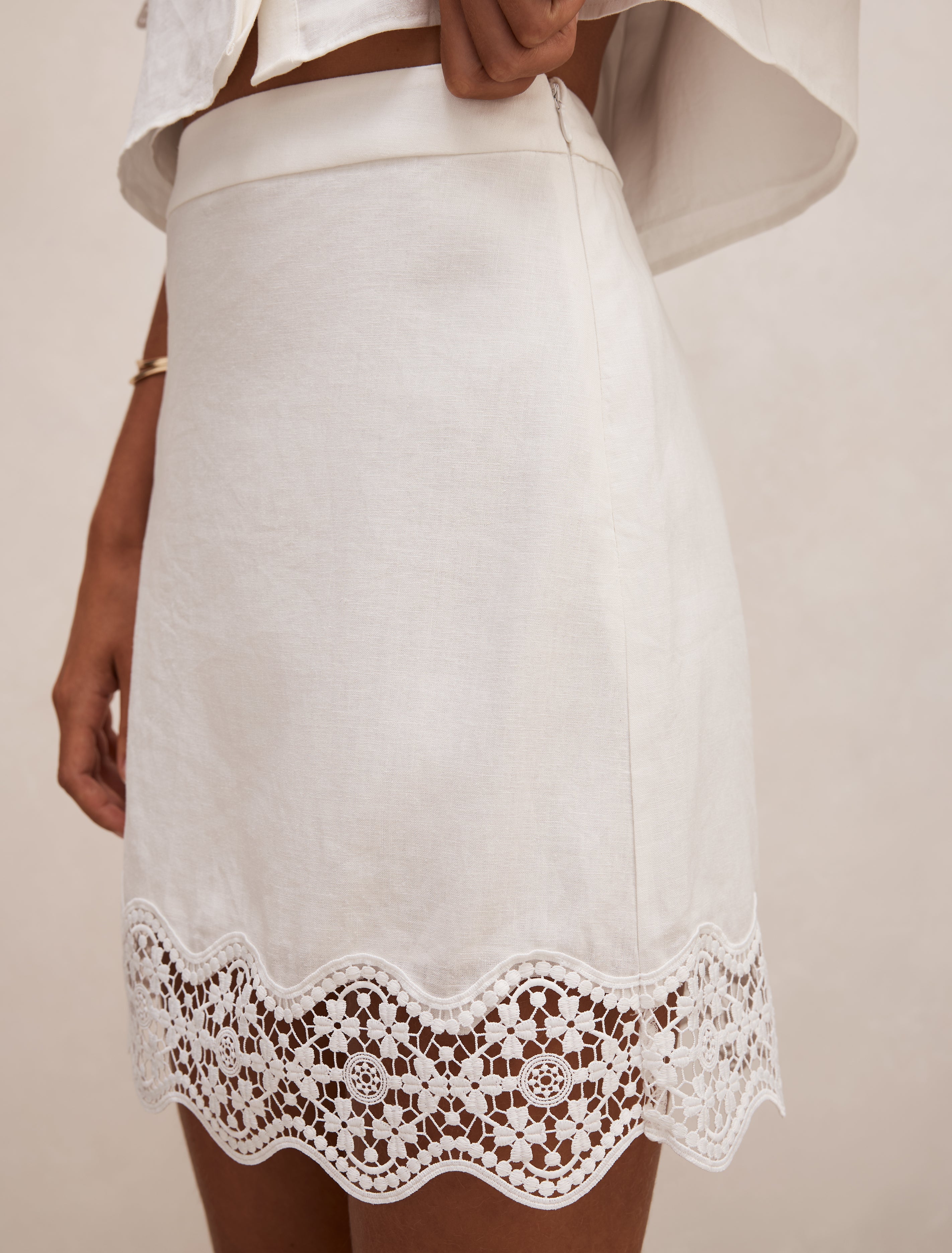 Skye Trim Detail Mini Skirt