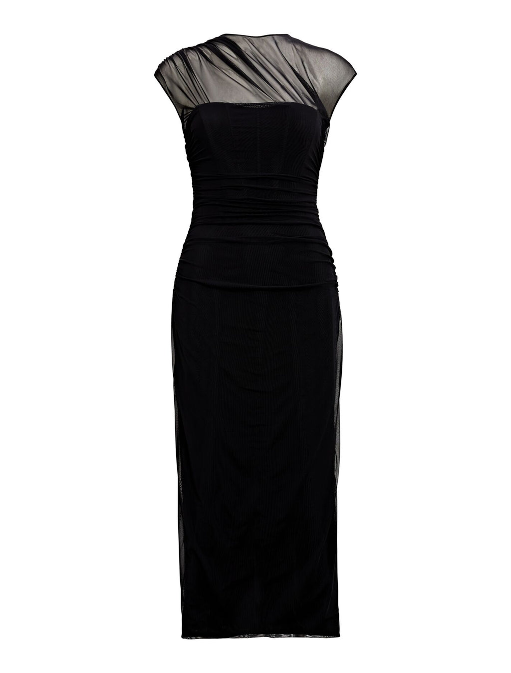 Ania Ruched Bardot Maxi Dress