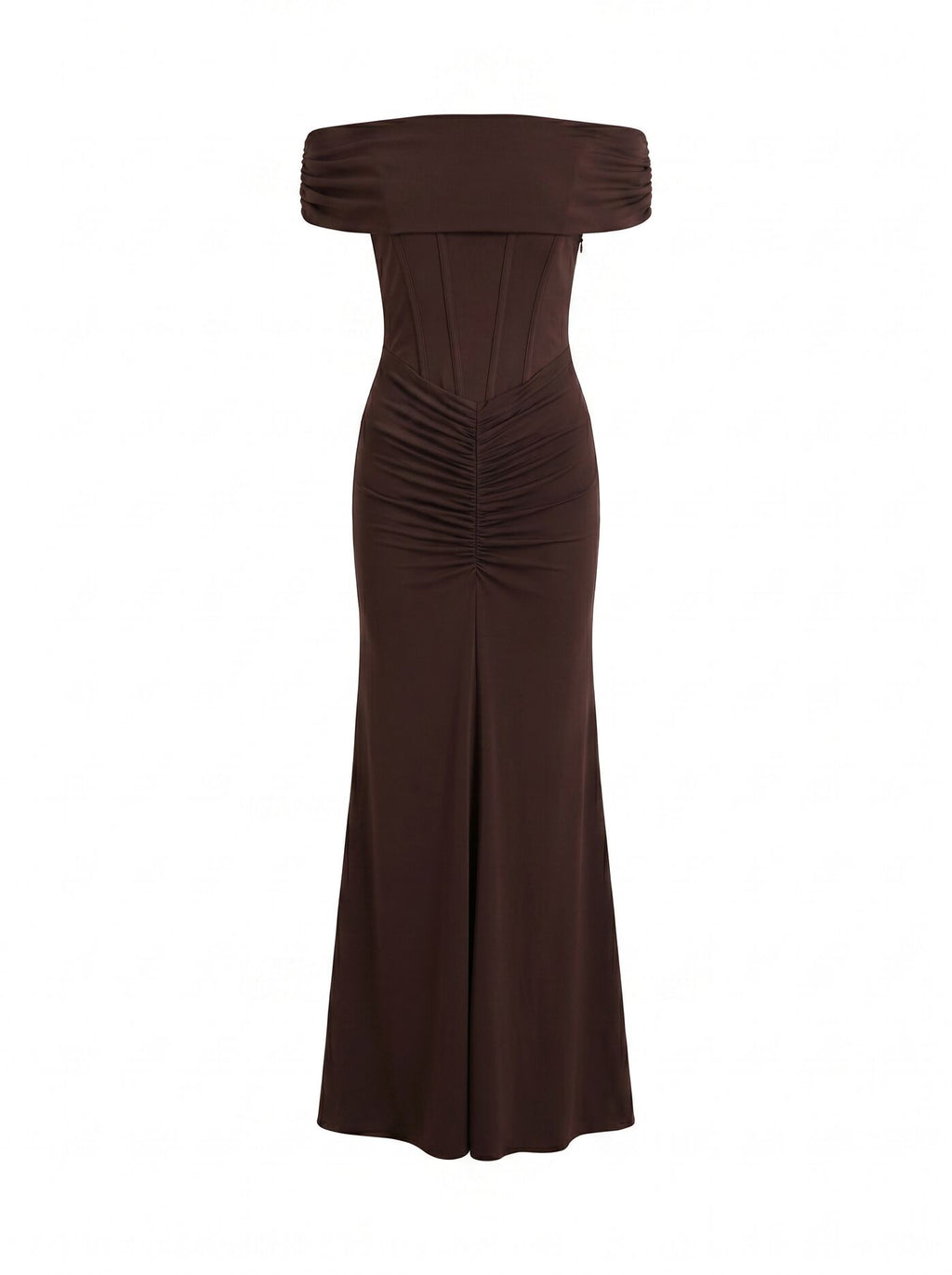 Ania Ruched Bardot Maxi Dress