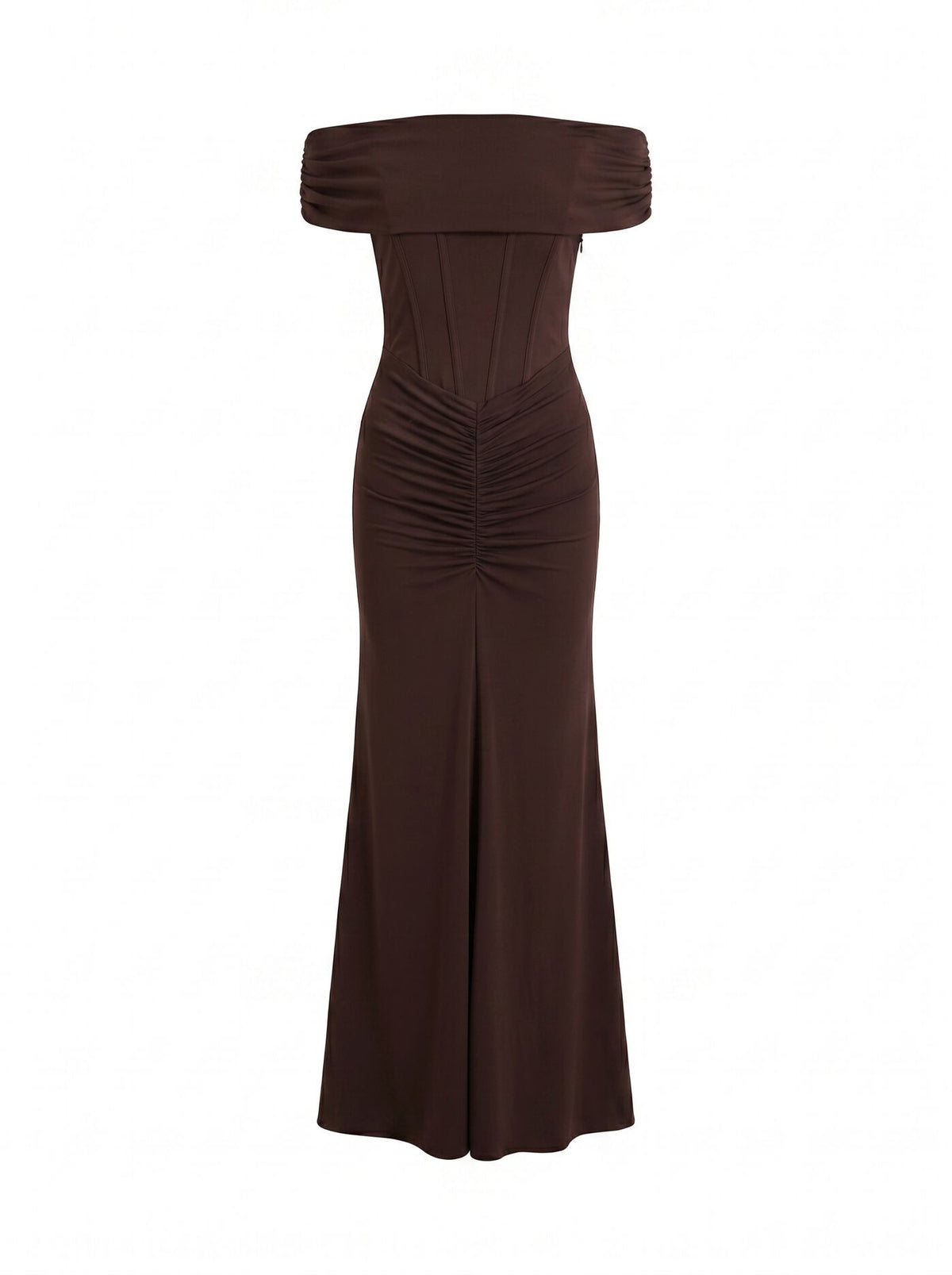 Ania Ruched Bardot Maxi Dress
