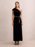 Venita One Shoulder Velvet Maxi Dress