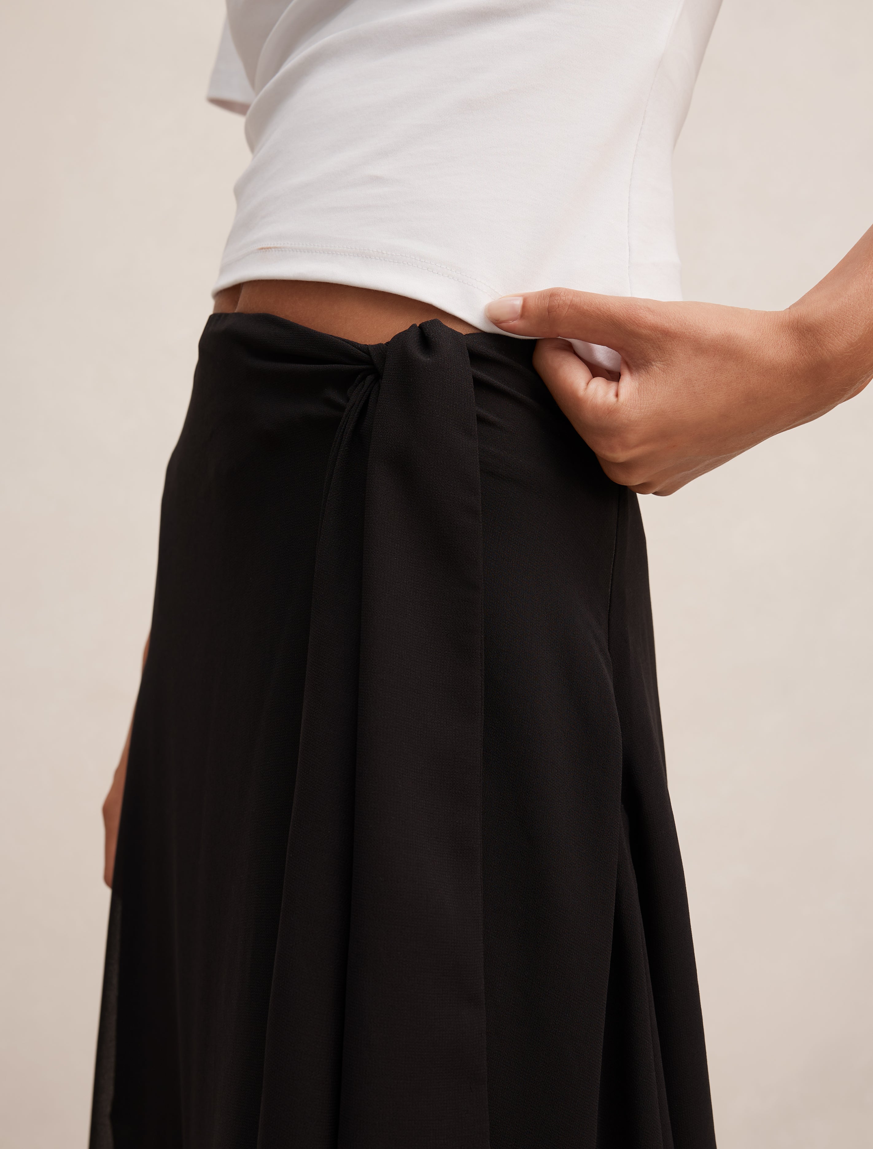 Rae Tie Midi Skirt