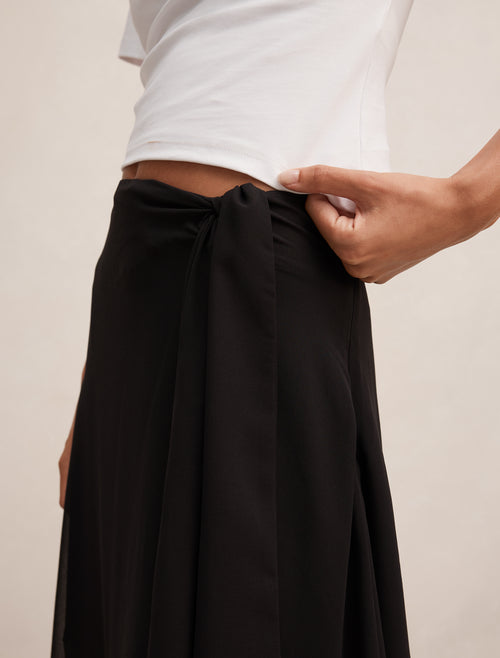 Rae Tie Midi Skirt