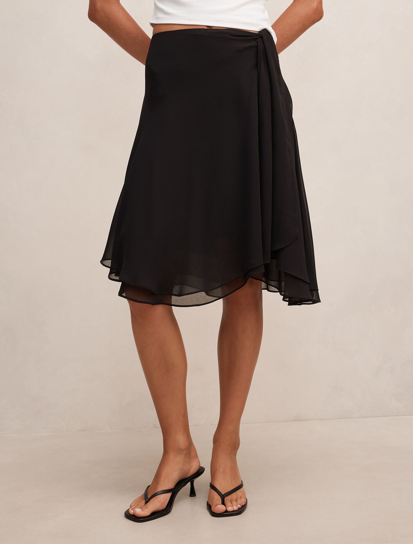 Rae Tie Midi Skirt