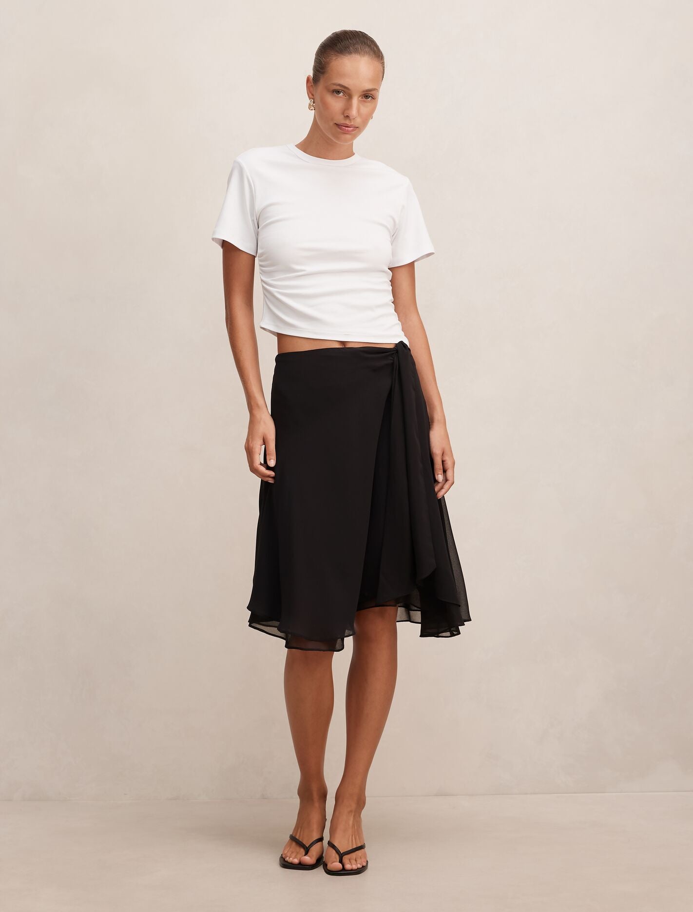 Rae Tie Midi Skirt