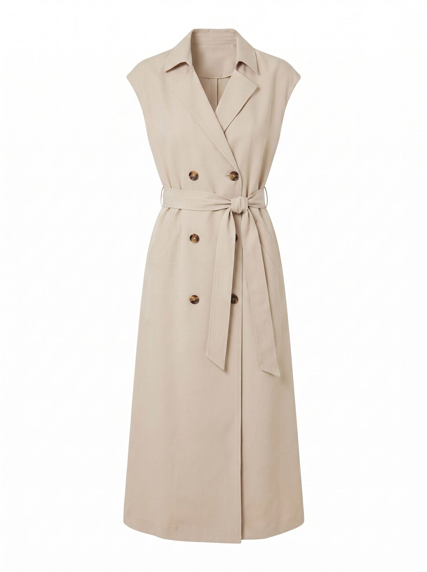 Elsa Sleeveless Trench Midi Dress
