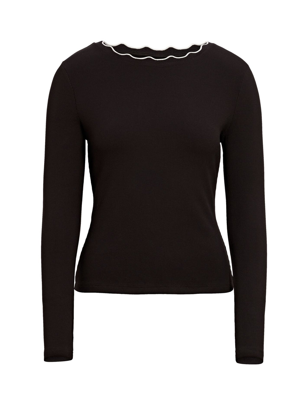 Rebecca Scallop Long Sleeve Top