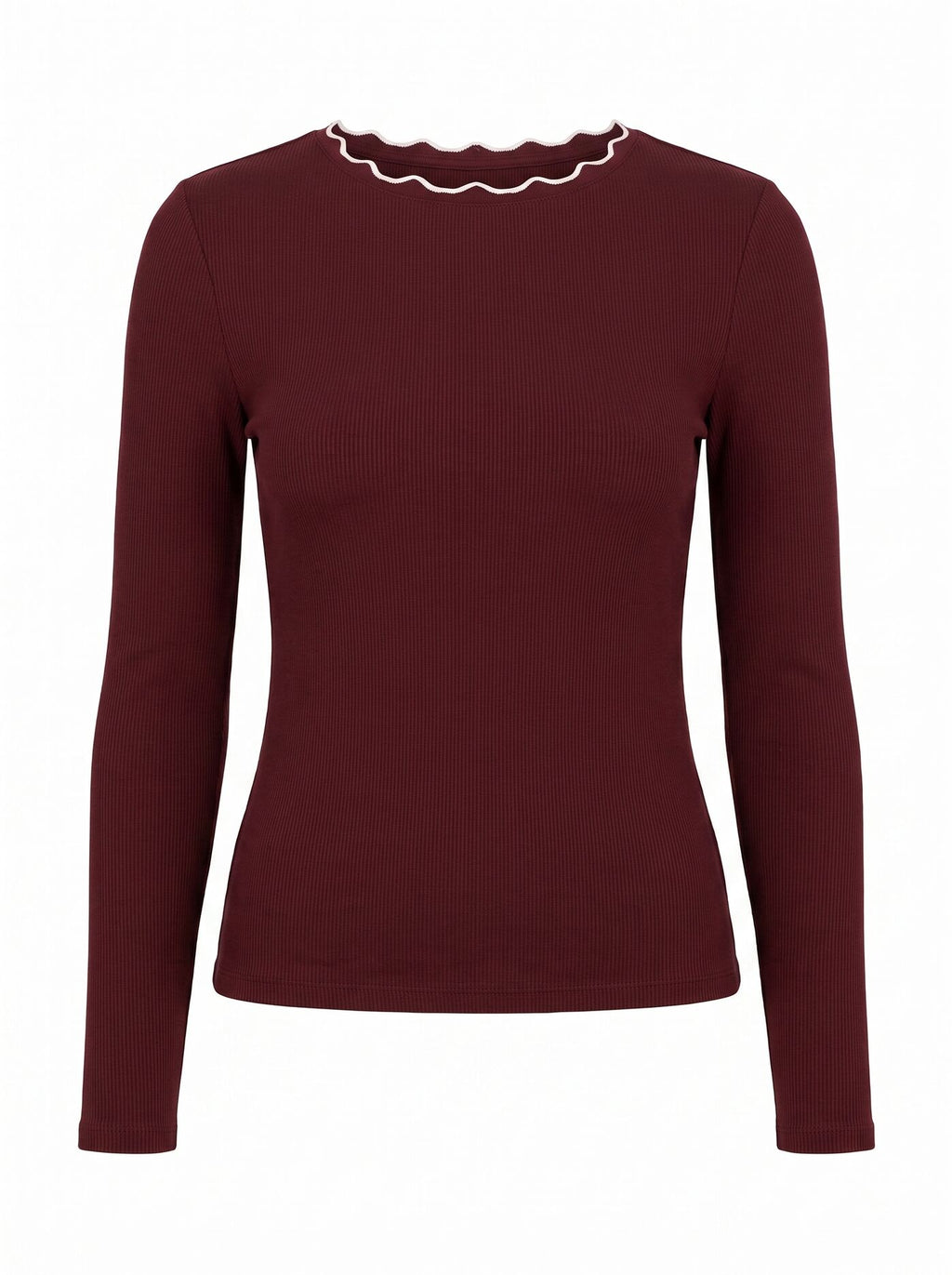 Rebecca Scallop Trim Long Sleeve
