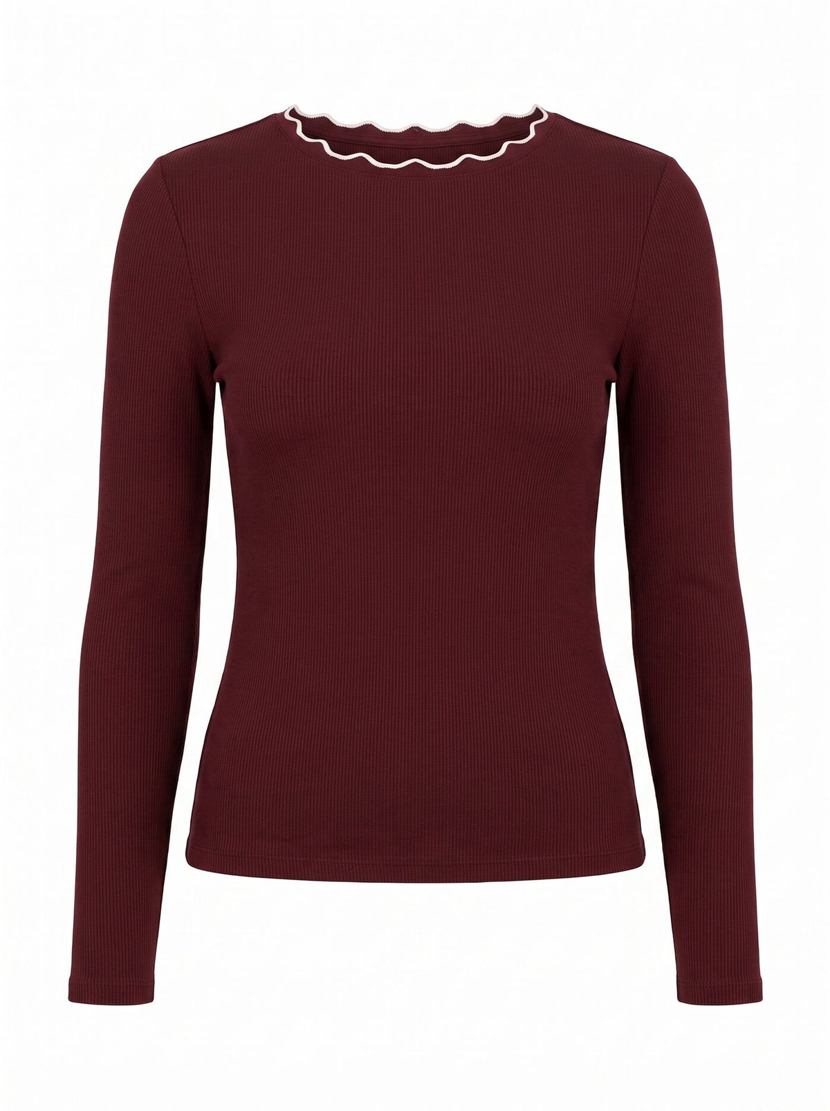 Rebecca Scallop Trim Long Sleeve