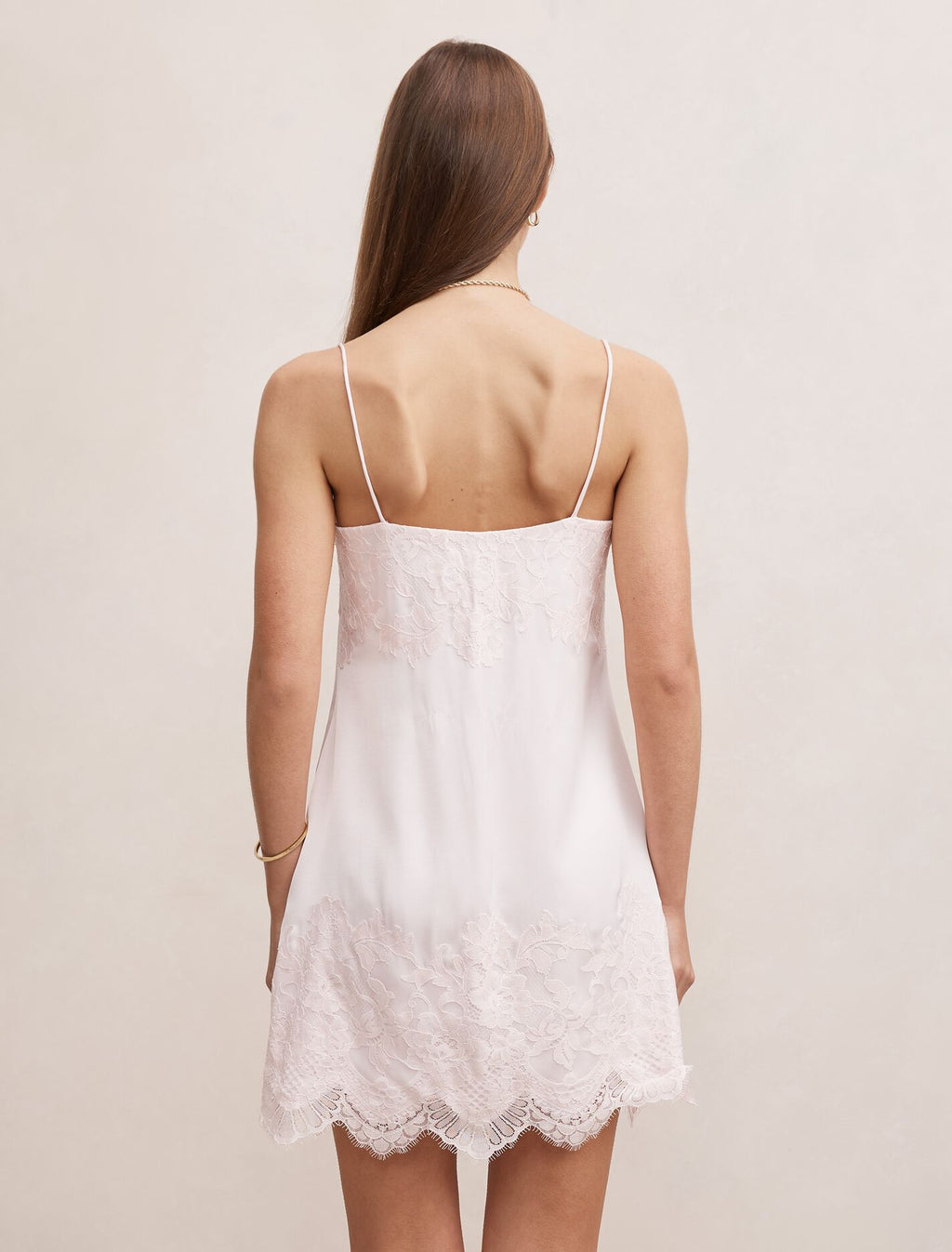 Haven Lace Trim Mini Dress