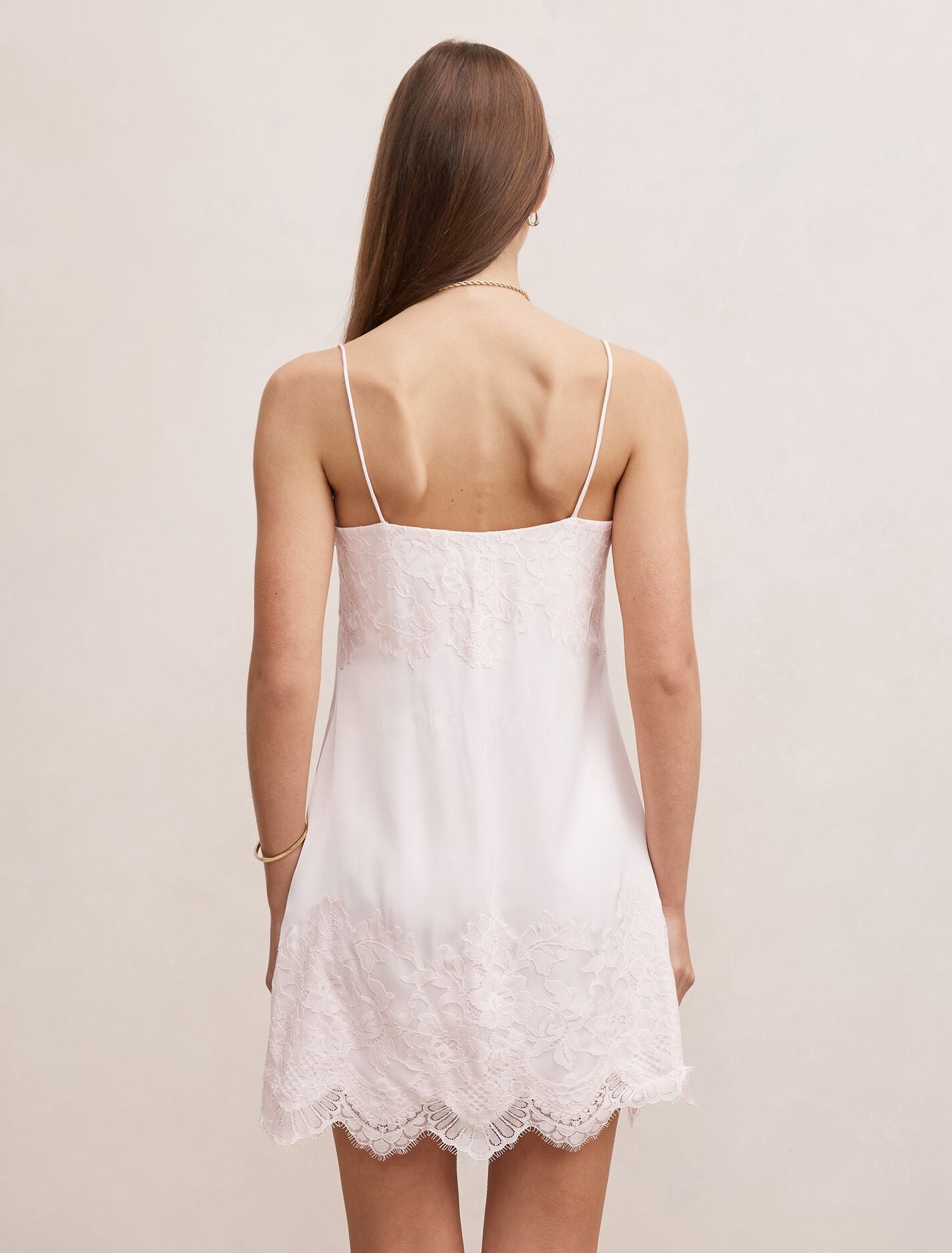 Haven Lace Trim Mini Dress