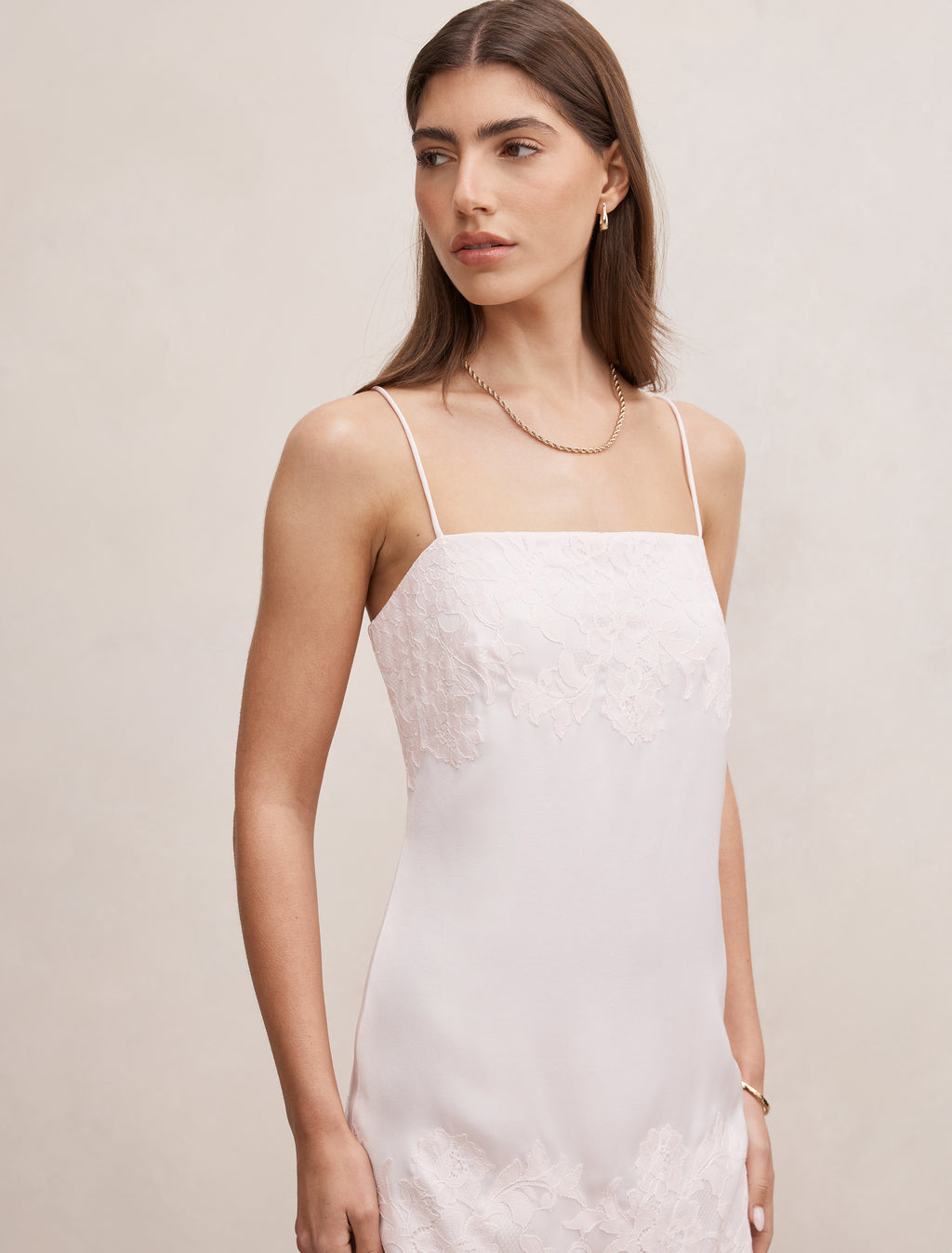 Haven Lace Trim Mini Dress