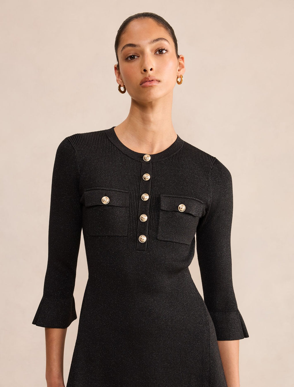 Emelia Lurex Knit Mini Dress