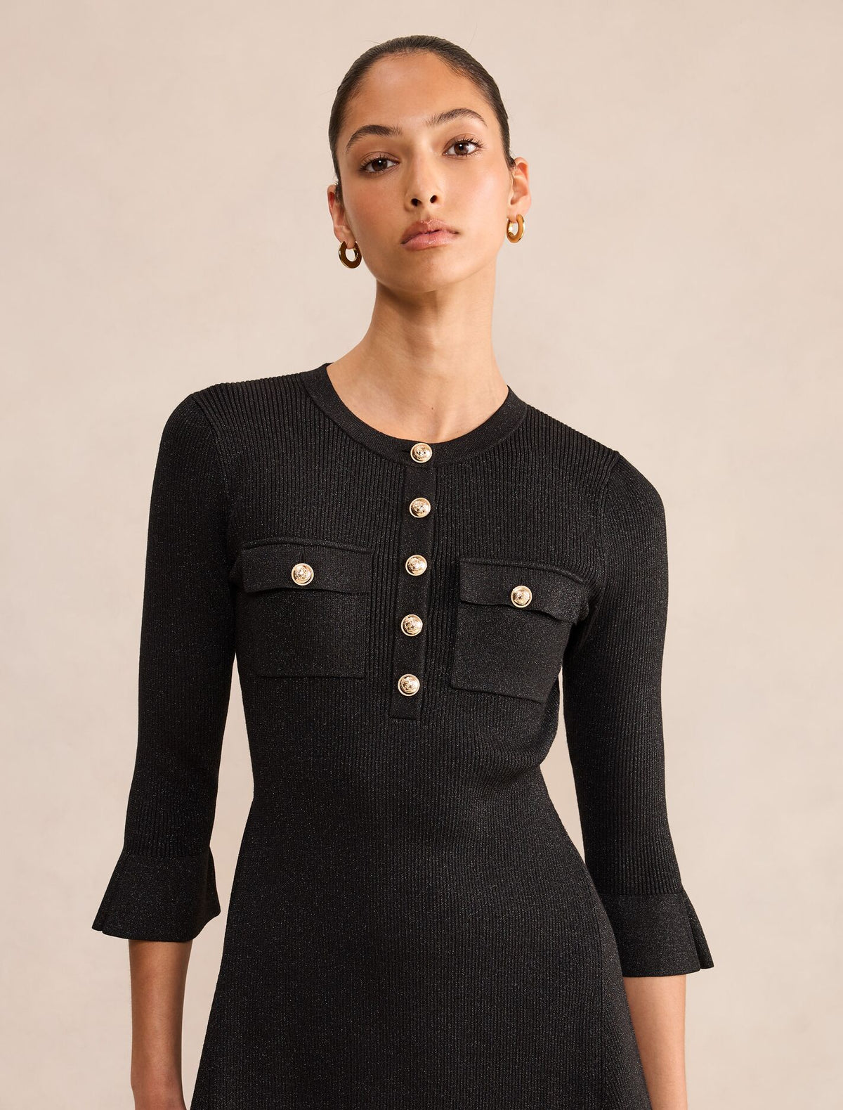 Emelia Lurex Knit Mini Dress