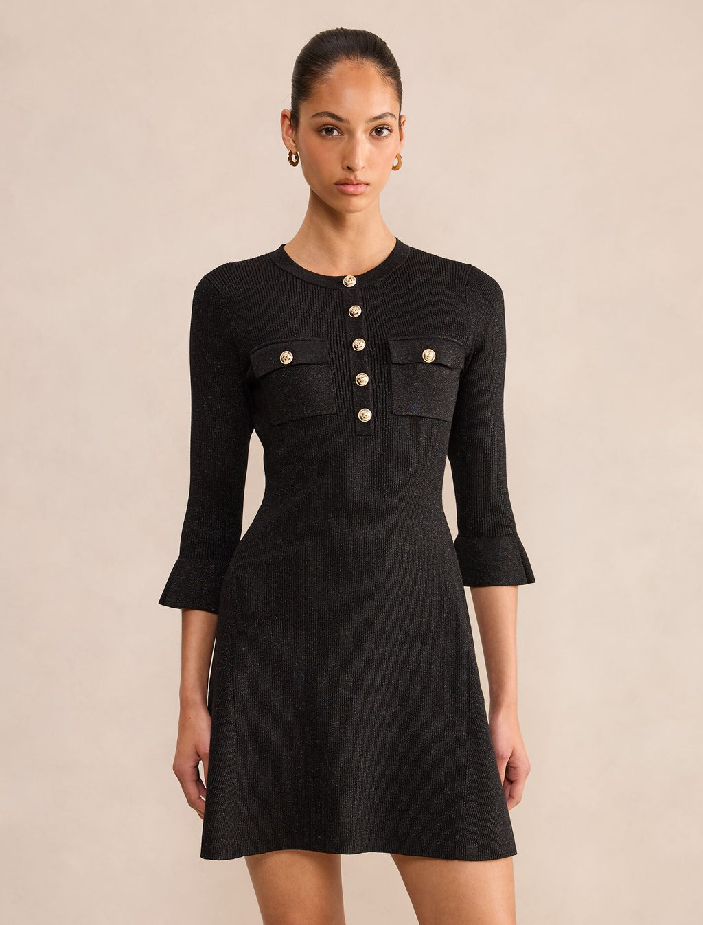 Emelia Lurex Knit Mini Dress